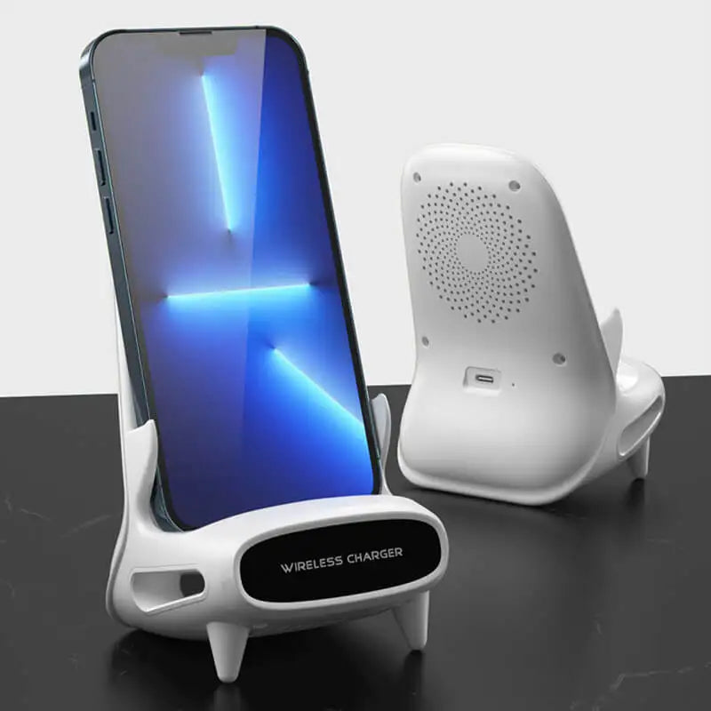 Mini Chair Wireless Fast Charger Multifunctional Phone Holder Charge Dock Station
