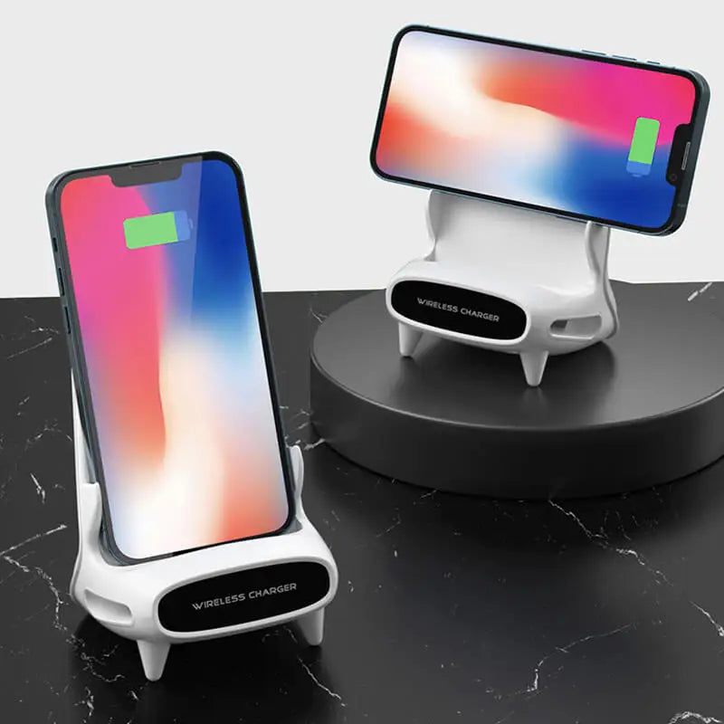 Mini Chair Wireless Fast Charger Multifunctional Phone Holder Charge Dock Station