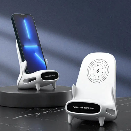 Mini Chair Wireless Fast Charger Multifunctional Phone Holder Charge Dock Station